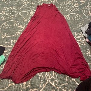 Again red flowy tank dress